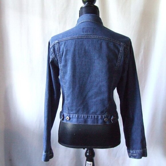 Brody jean jacket denim cowgirl cropped medium spring summer coat vintage 1990s - Picture 5 of 15